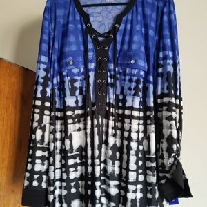 Black blue ombre tunic